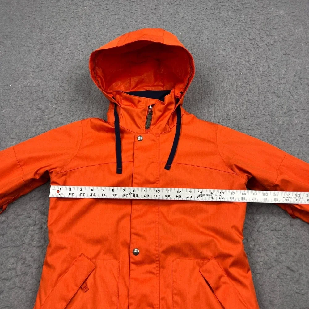 Burton DryRide Jacket Women's Small Orange Hooded Full Zip Snowboarding Ski Coat